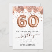 バラ金ゴールドバルーン60th誕生日パーティー 招待状 (正面)