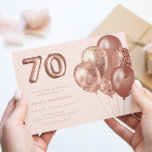 バラ金ゴールドバルーン70th誕生日パーティー 招待状<br><div class="desc">バラ金ゴールドバルーン70th Birthday Party Invitationニッチ&ネストストアのマッチングコレクションを参照</div>