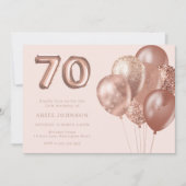 バラ金ゴールドバルーン70th誕生日パーティー 招待状 (正面)