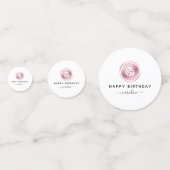 バラ金ゴールドバレーボールかわいいガーリー名前スポーツテーマ コンフェッティ (正面)