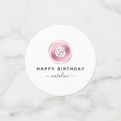 バラ金ゴールドバレーボールかわいいガーリー名前スポーツテーマ コンフェッティ (スモール正面)