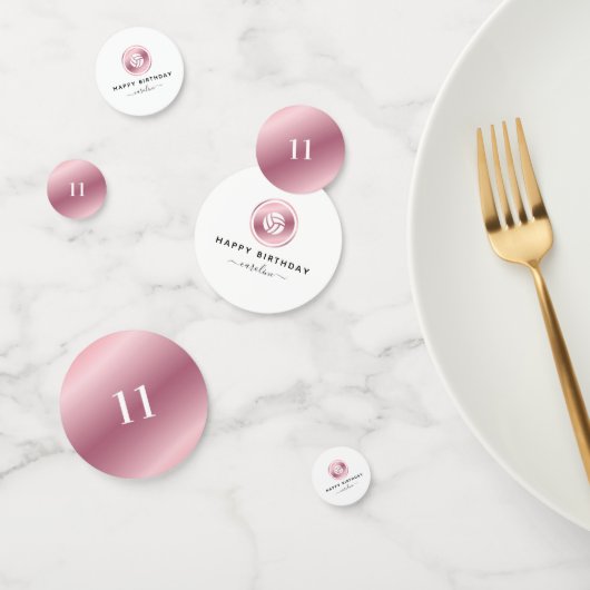 バラ金ゴールドバレーボールかわいいガーリー名前スポーツテーマ コンフェッティ (グループ)