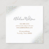 バラ金ゴールドパイナップルオンフェイクグリッター スクエア名刺 (裏面)