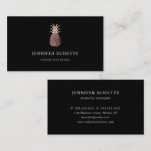 バラ金ゴールドパイナップルシックブラックアイランドリアルティグループ 名刺 (正面/裏面)