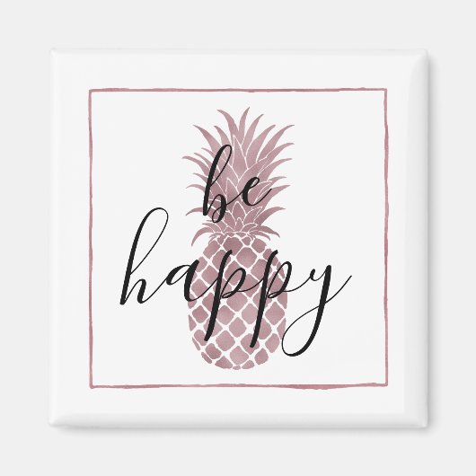 バラ金ゴールドパイナップルビーハッピン マグネット (正面)