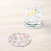 バラ金ゴールドパイナップル大理石 ラウンドペーパーコースター (インサイチュ)