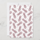 バラ金ゴールドパイナップル結婚式の招待 招待状 (裏面)