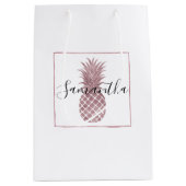 バラ金ゴールドパイナップル ミディアムペーパーバッグ (正面)