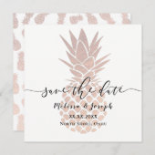 バラ金ゴールドパイナップル |日付の保存 案内状 (正面/裏面)