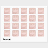 バラ金ゴールドパターン日付ステッカーの保存 スクエアシール (シート)