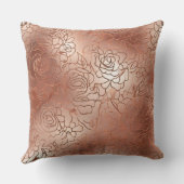 バラ金ゴールドパターン装飾用クッション クッション (裏面)