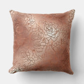バラ金ゴールドパターン装飾用クッション クッション (正面)