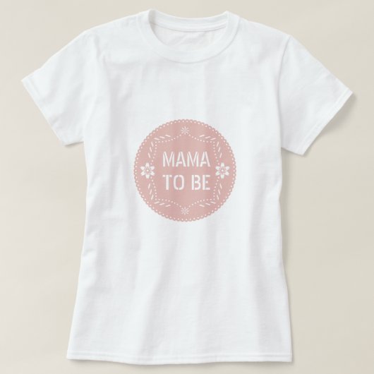 バラ金ゴールドパペルピカドママはベビーガールシャワー Tシャツ (デザイン正面)
