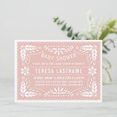 バラ金ゴールドパペルピカドメキシコのベビーガールシャワー 招待状 (スタンド正面)