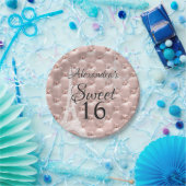 バラ金ゴールドパリSweet sixteenバースデーパーティー ペーパープレート (パーティー)