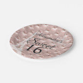 バラ金ゴールドパリSweet sixteenバースデーパーティー ペーパープレート (アングル)