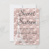 バラ金ゴールドパリSweet sixteenバースデーパーティー 招待状 (正面)