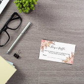 バラ金ゴールドパンパスベビーシャワーおむつラッフルチケット エンクロージャーカード