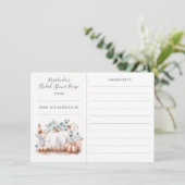 バラ金ゴールドパンプキン秋ブライダルシャワーレシピ エンクロージャーカード (スタンド正面)