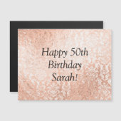 バラ金ゴールドパーソナライズされたハッピーバースデー (正面/裏面)