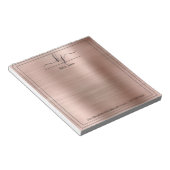 バラ金ゴールドパーソナライズされた名 の机から|  ノートパッド (アングル)