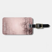 バラ金ゴールドパーソナライズされた高級金属デザイン ラゲッジタグ (正面横)