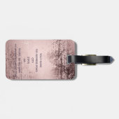 バラ金ゴールドパーソナライズされた高級金属デザイン ラゲッジタグ (裏面横)