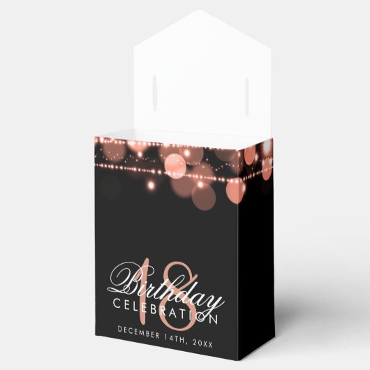 バラ金ゴールドパーティースパークルズ18th誕生日の好意 フェイバーボックス (オープン)