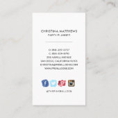 バラ金ゴールドパーティーバルーン 名刺 (裏面)