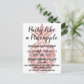 バラ金ゴールドパーティー(パイナップル誕生日など) インビテーションポストカード (スタンド正面)