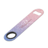 バラ金ゴールドパープルグリッターグラデーションモノグラムスタイリッシュ スピード栓抜き (正面アングル)