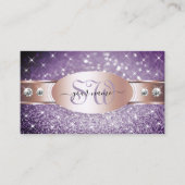 バラ金ゴールドパープルグリッタースターズダイアモンズモノグラム 名刺 (正面)