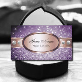 バラ金ゴールドパープルグリッタースターズダイヤモンドストライキング 名刺