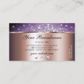 バラ金ゴールドパープルグリッタースターズダイヤモンドストライキング 名刺 (裏面)