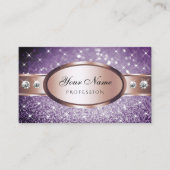 バラ金ゴールドパープルグリッタースターズダイヤモンドストライキング 名刺 (正面)