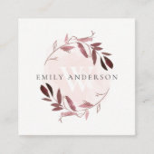 バラ金ゴールドパープルフローライニシャルリースプロフェッショナル スクエア名刺 (正面)