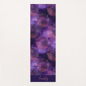 バラ金ゴールドパープルマンダラ銀河系天空 ヨガマット (正面)