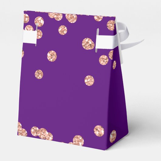 バラ金ゴールドパープル40歳の誕生日ありがとう紙吹雪 フェイバーボックス (裏面サイド)