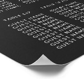 バラ金ゴールドパームツリーフロントブラックシーティングチャート ポスター (角)