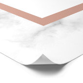 バラ金ゴールドパームツリーマーブル結婚ズウェルカム ポスター (角)