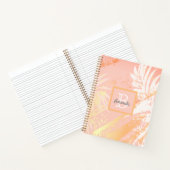 バラ金ゴールドパーム葉モノグラエレガントム ノートブック (内部)