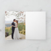 バラ金ゴールドパーム2写真感謝していユー結婚ズ サンキューカード (内部)