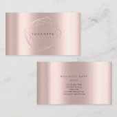 バラ金ゴールドパールポールフレームラックスメタル 名刺 (正面/裏面)