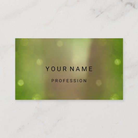 バラ金ゴールドパール抽象芸術ミニマルシルクグリーン 名刺 (正面)