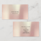 バラ金ゴールドパール抽象芸術ミニマルシルクメタリック 名刺 (正面/裏面)