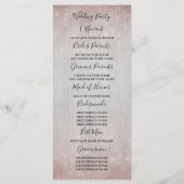 バラ金ゴールドヒトデのカップルビーチ結婚式プログラム プログラム (裏面)