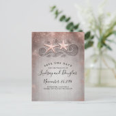 バラ金ゴールドヒトデビーチトロピカルセーブ・ザ・デイト 案内ポストカード (スタンド正面)