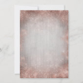 バラ金ゴールドヒトヒトカップル熱帯ビーチ結婚式 招待状 (裏面)