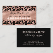 バラ金ゴールドヒョウのブラシストローク箔ロイヤリティ 名刺 (正面/裏面)