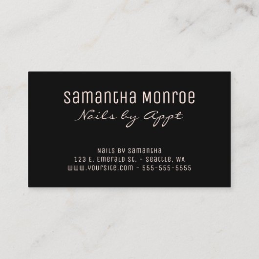 バラ金ゴールドヒョウのブラシストローク箔ロイヤリティ 名刺 (裏面)